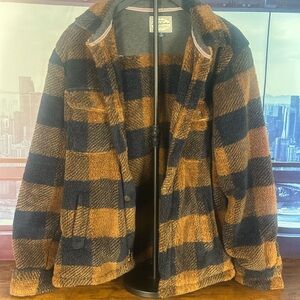Men's Cozy Plaid Sherpa Jacket